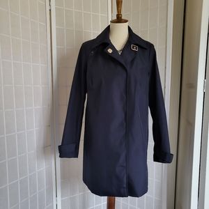 Vintage Trench Coat Navy Blue 8